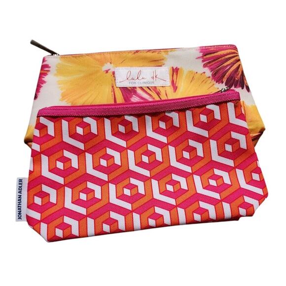 Cosmetic Bags Set Of 2 Cinique Lulu's Jonathan Alder Colorful - Picture 1 of 7